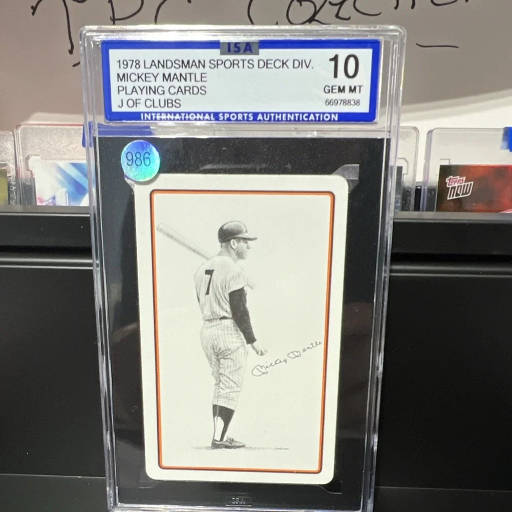 1978 Landsman Sports Deck Mickey Mantle J of Clubs ISA 10 Yankees MLB